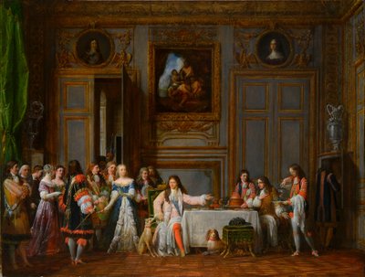 Molière honrado por Luis XIV, 1824 de Jean Francois Garneray