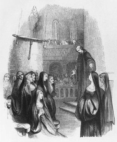 Abelardo predicando en Paracleto, ilustración de 