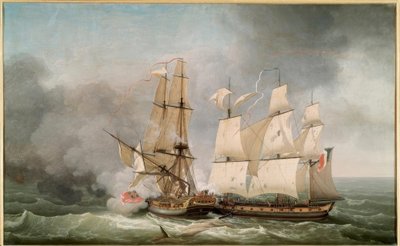 Combate entre la corbeta francesa La Bayonnaise (...) de Jean Francois Hue