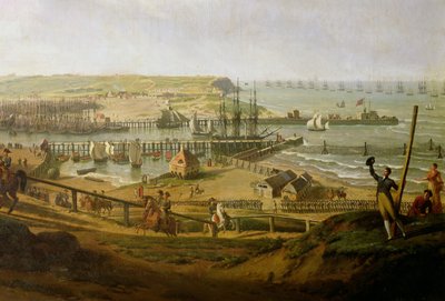 Napoleón visitando el campamento en Boulogne en julio de 1804 (detalle), 1806 de Jean Francois Hue