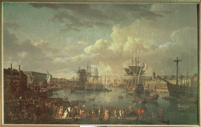 Vista del Puerto de Brest de Jean Francois Hue