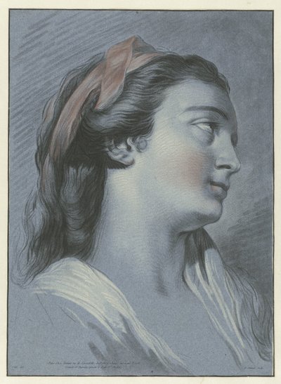 Cabeza de una mujer joven Camiseta de mujer de Jean Francois Janinet