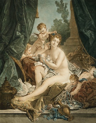 La toilette de Venus, después de François Boucher, 1783 de Jean Francois Janinet