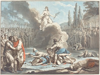 El combate de los Horacios y los Curiacios, 1783 de Jean Francois Janinet