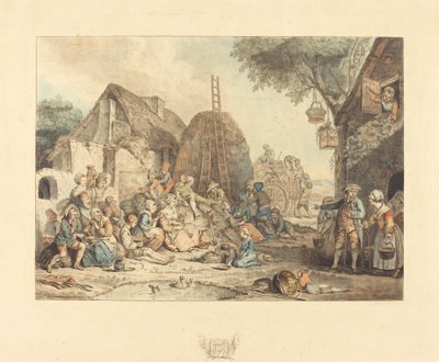 El almuerzo de los cosechadores, 1774 de Jean Francois Janinet
