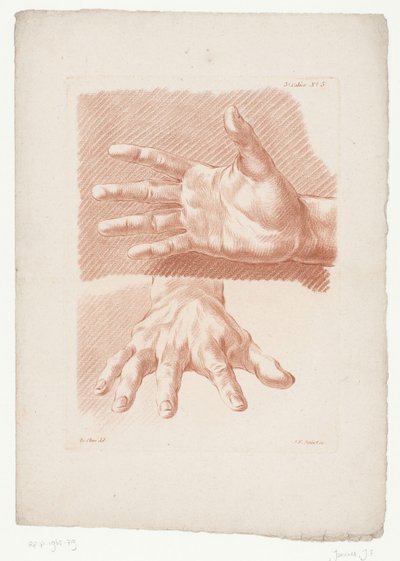 Dos manos Composiciones con partes del cuerpo humano (título de la serie) IIIe Cahier de Principes de Dessins d