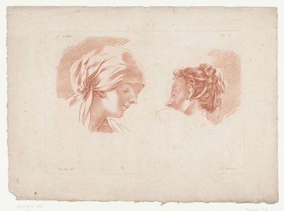 dos cabezas de mujer Composiciones con partes del cuerpo humano (título de la serie) IXe Cahier de Principes du Design d