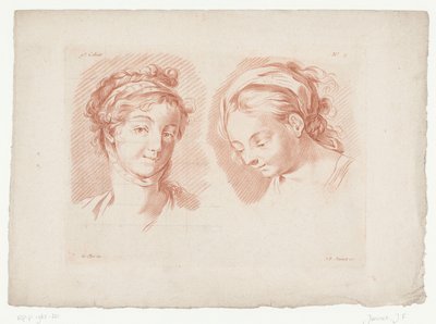 dos cabezas de mujer Composiciones con partes del cuerpo humano (título de la serie) IXe Cahier de Principes du Design d