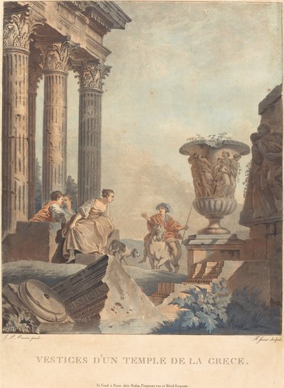 Vestigios de un templo de Grecia de Jean Francois Janinet