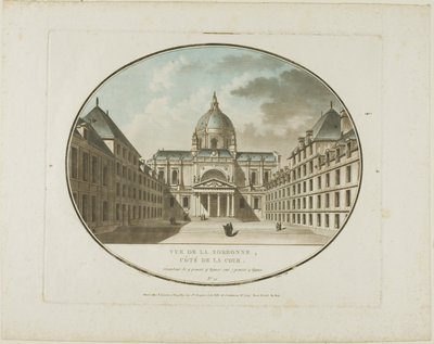 Vista de la Sorbona de Jean Francois Janinet