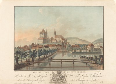 Vista de Thun desde el lado sur, probablemente 1776 de Jean Francois Janinet
