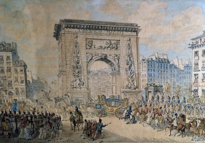 Entrada de Pío VII (Luigi Barnaba Chiaramonti, papa con el nombre de Pío VII) de Jean Francois Leleu