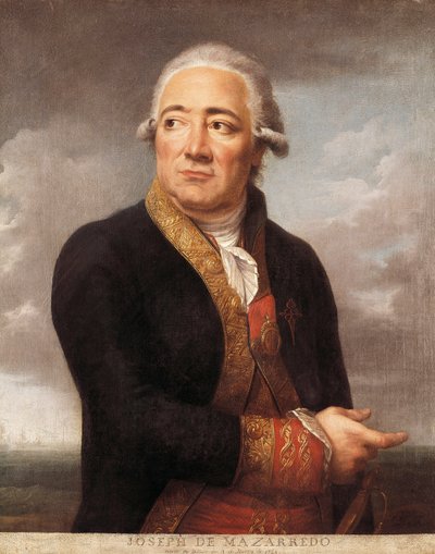 Retrato del almirante español José de Mazarredo Salazar (1745-1812), Pintura de Jean François Marie Bellier (1745-1836) 1783 Madrid. Museo Naval de Jean Francois Marie Bellier