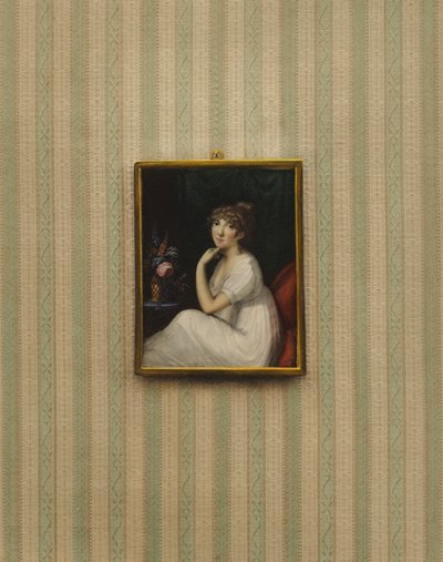 Retrato de la Reina Carolina, esposa del Rey Jorge IV de Jean Francois Marie Huet Villiers