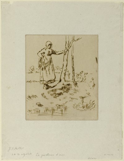 Una Niña Cuidando Gansos de Jean Francois Millet