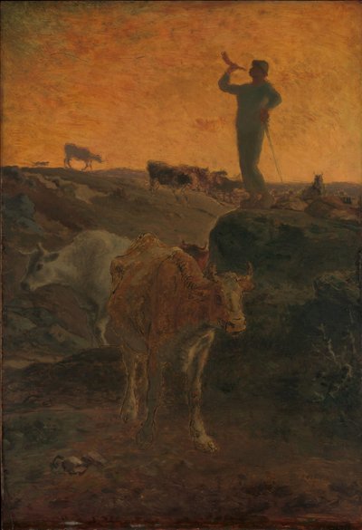 Llamando a las Vacas a Casa, c.1872 de Jean Francois Millet