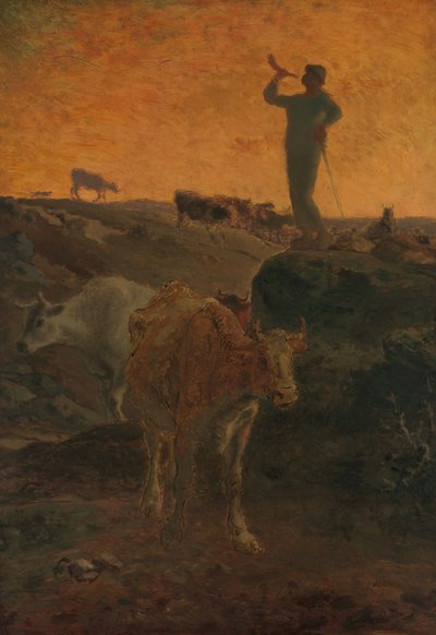 Llamando a las vacas a casa, ca. 1872 de Jean Francois Millet