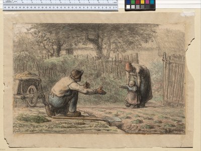 Primeros pasos, c.1858-66 de Jean Francois Millet