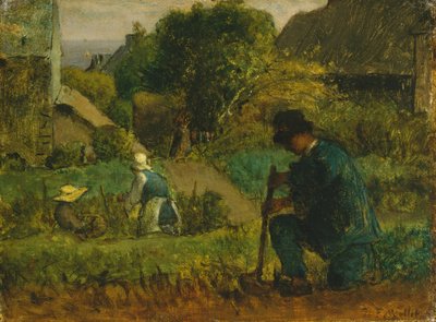 Escena de jardín, 1854 de Jean Francois Millet