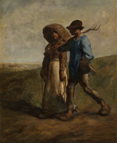 Ir a trabajar, c.1850-51 (óleo sobre lienzo) de Jean Francois Millet