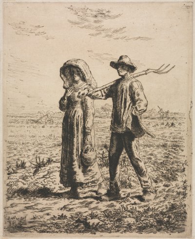 Yendo al trabajo de Jean Francois Millet
