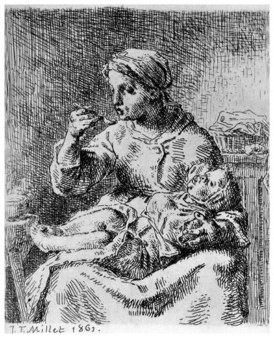 La Bouillie de Jean Francois Millet