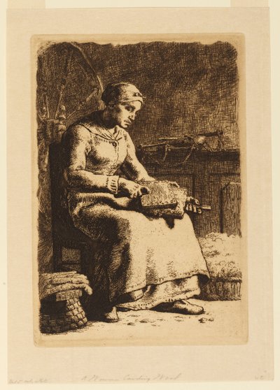 La cardadora de Jean Francois Millet