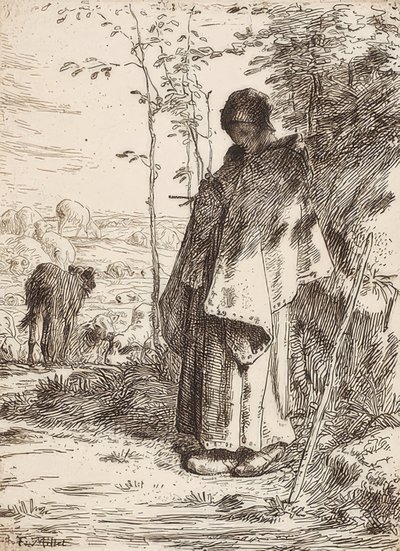 La Grande Bergère. 1862 de Jean Francois Millet