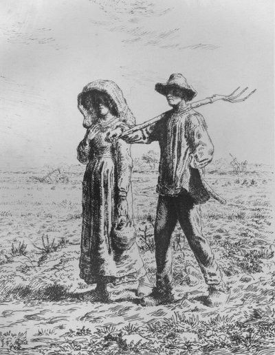 La Salida para el Trabajo, 1863 de Jean Francois Millet