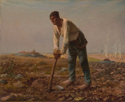 Hombre con azada de Jean Francois Millet