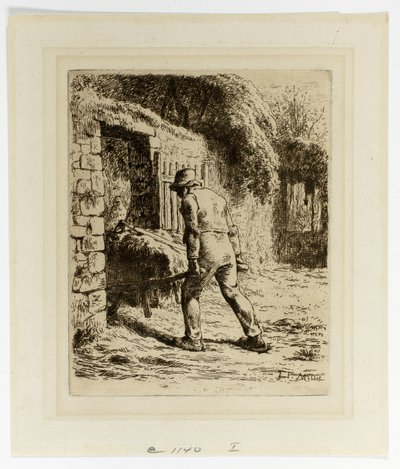 Campesino con carretilla de Jean Francois Millet