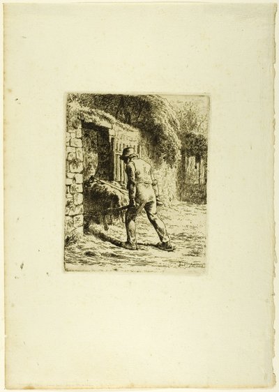 Campesino con carretilla de Jean Francois Millet