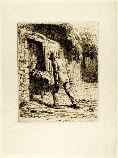 Campesino con carretilla de Jean Francois Millet