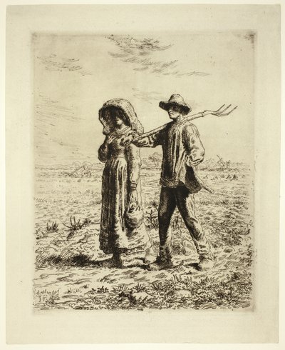 Campesinos yendo a trabajar de Jean Francois Millet