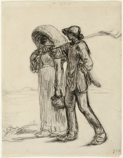 Campesinos yendo a trabajar de Jean Francois Millet