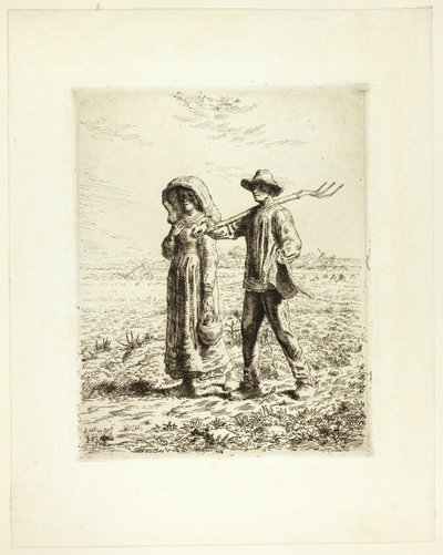 Campesinos yendo a Trabajar de Jean Francois Millet