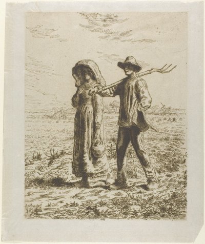 Campesinos yendo a trabajar de Jean Francois Millet