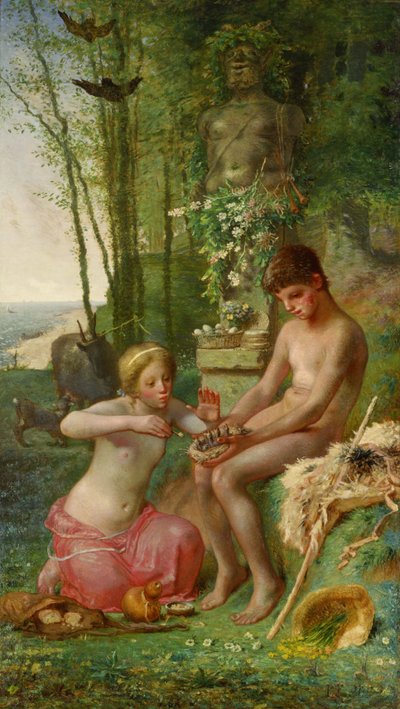 Primavera, Daphnis y Chloë, 1865 de Jean Francois Millet