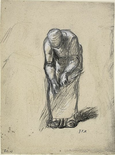Estudio para extracción de lino de Jean Francois Millet