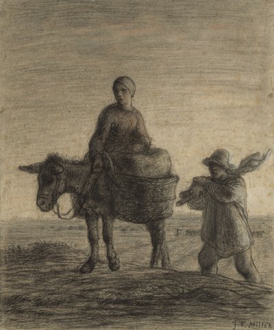La partida para el trabajo, 1857 de Jean Francois Millet