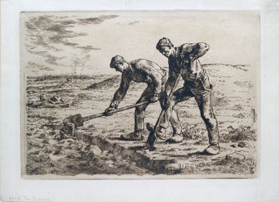 Los cavadores, 1855-1856 de Jean Francois Millet