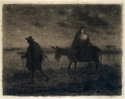 La huida a Egipto de Jean Francois Millet