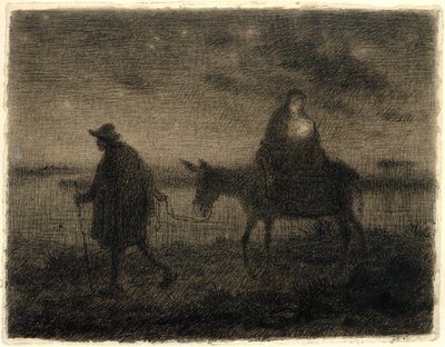 La huida a Egipto de Jean Francois Millet