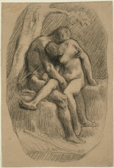Los amantes de Jean Francois Millet