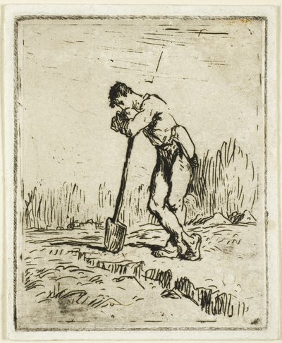 El Hombre Apoyado en su Pala de Jean Francois Millet