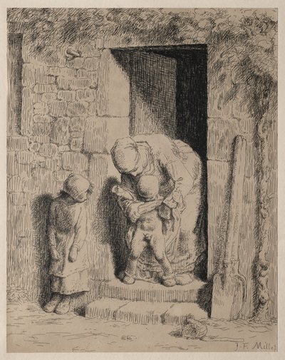 La Precaución Maternal de Jean Francois Millet
