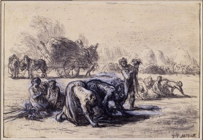 El mes de agosto: Las espigadoras, c.1851-52 de Jean Francois Millet