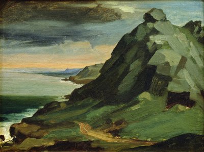 La roca de Catel, o los acantilados de La Haya, 1844 de Jean Francois Millet