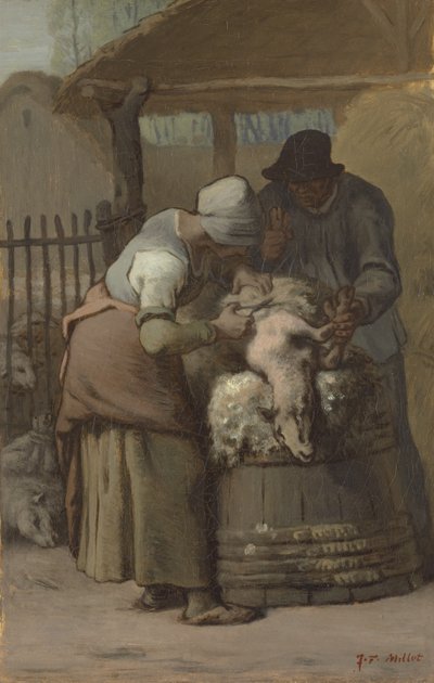 Los esquiladores, 1857-61 de Jean Francois Millet