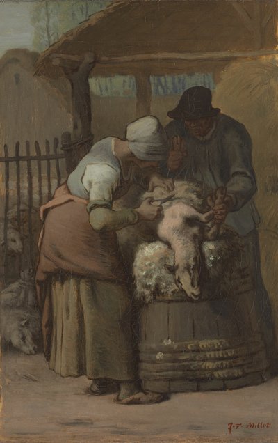 Los Esquiladores de Ovejas, 1857-61 de Jean Francois Millet